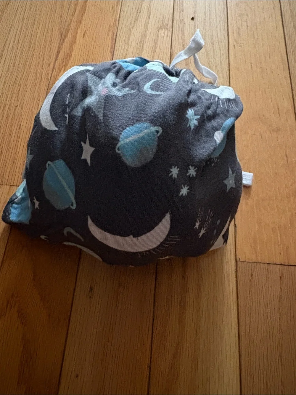 Little Sleepies Moon & Stars Fitted Mini Crib Sheet - Gray, Blue, White
